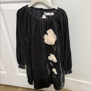 Zara kids Dress with Cream Floral Accents